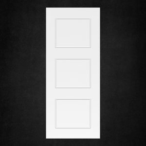 Villar Home Designs Prefinished 3-Panel Cloud White Wood Door Slab