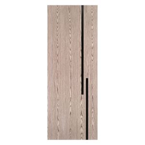 Villar Home Designs Prefinished Natural Wood Veneer Dark Oak Meeting Wood Door Slab