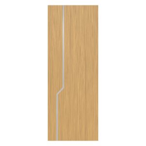 Villar Home Designs Prefinished Natural Wood Veneer Sandy Oak Nataly Wood Door Slab