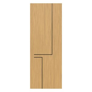 Villar Home Designs Prefinished Natural Wood Veneer Sandy Oak Veronica Wood Door Slab
