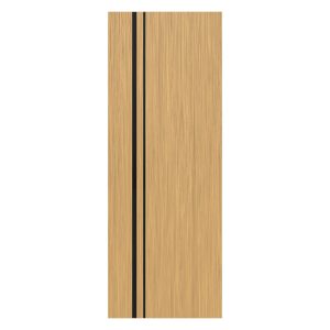 Villar Home Designs Prefinished Natural Wood Veneer Sandy Oak Katty Wood Door Slab