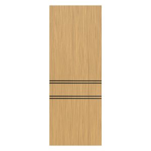 Villar Home Designs Prefinished Natural Wood Veneer Sandy Oak Melody Wood Door Slab