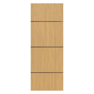 Villar Home Designs Prefinished Natural Wood Veneer Sandy Oak Orion Wood Door Slab