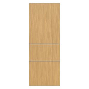 Villar Home Designs Prefinished Natural Wood Veneer Sandy Oak Twice Wood Door Slab