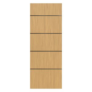 Villar Home Designs Prefinished Natural Wood Veneer Sandy Oak Calm Wood Door Slab