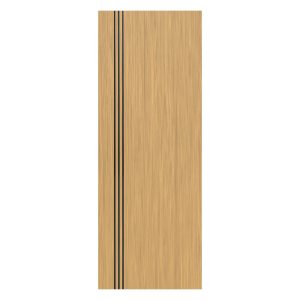 Villar Home Designs Prefinished Natural Wood Veneer Sandy Oak Highway Wood Door Slab