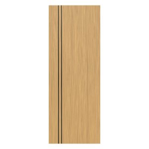 Villar Home Designs Prefinished Natural Wood Veneer Sandy Oak Vikky Wood Door Slab