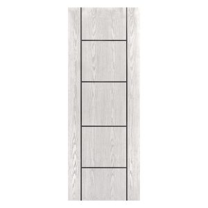 Villar Home Designs Prefinished Natural Wood Veneer White Oak Crossroad Wood Door Slab